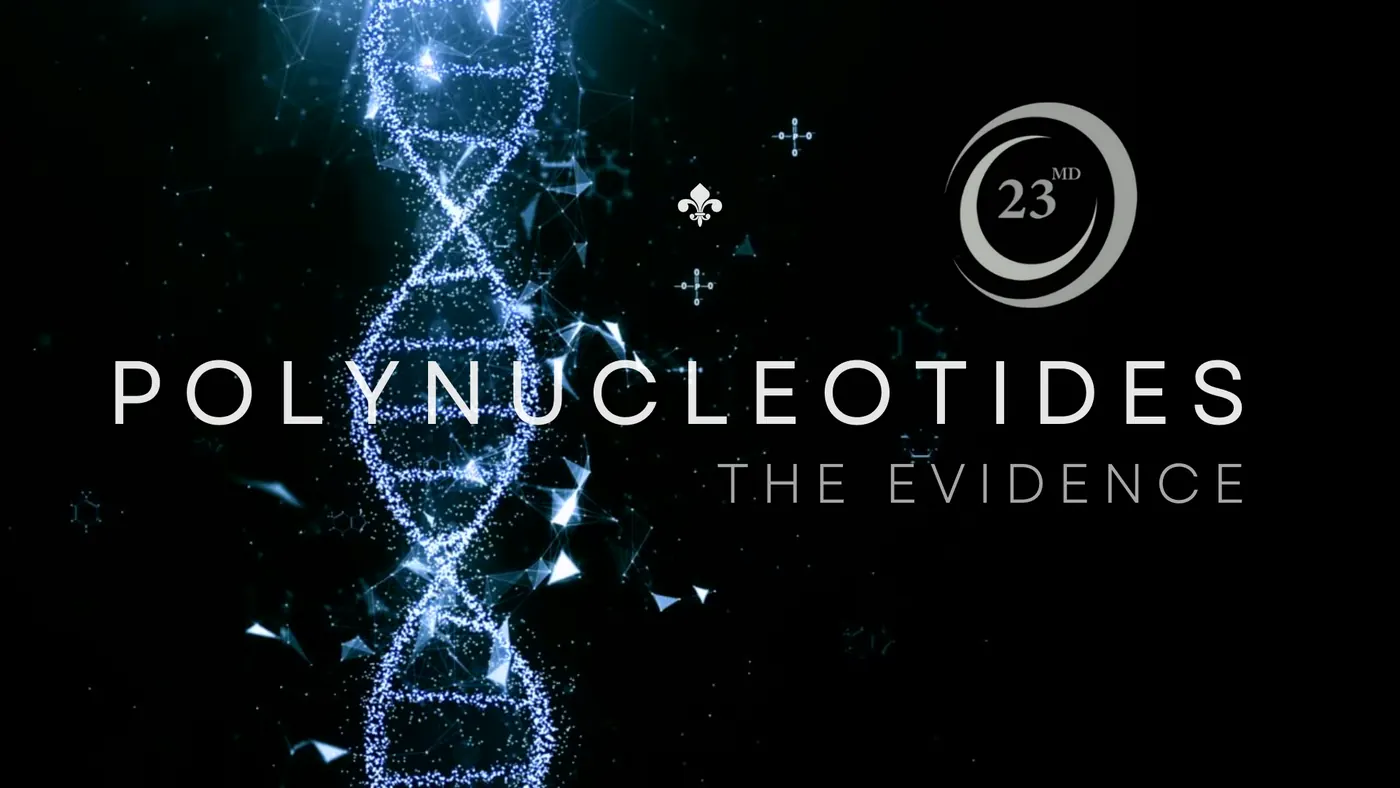 A DNA graphic with text about evidence illustrating an archived health article at 23MD