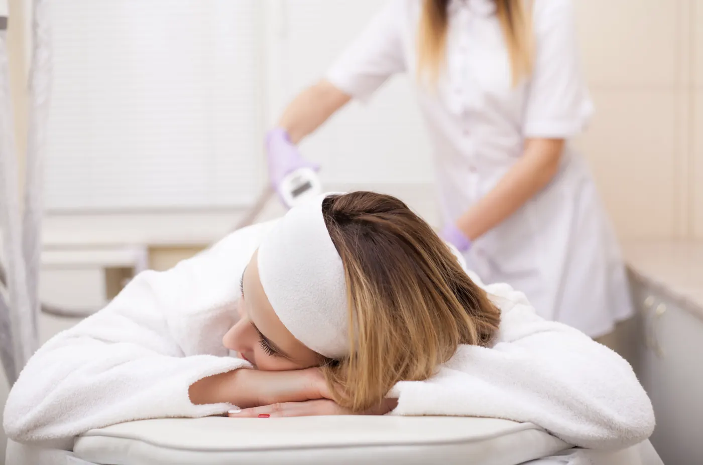 A patient lying face down during treatment illustrating an archived health article at 23MD