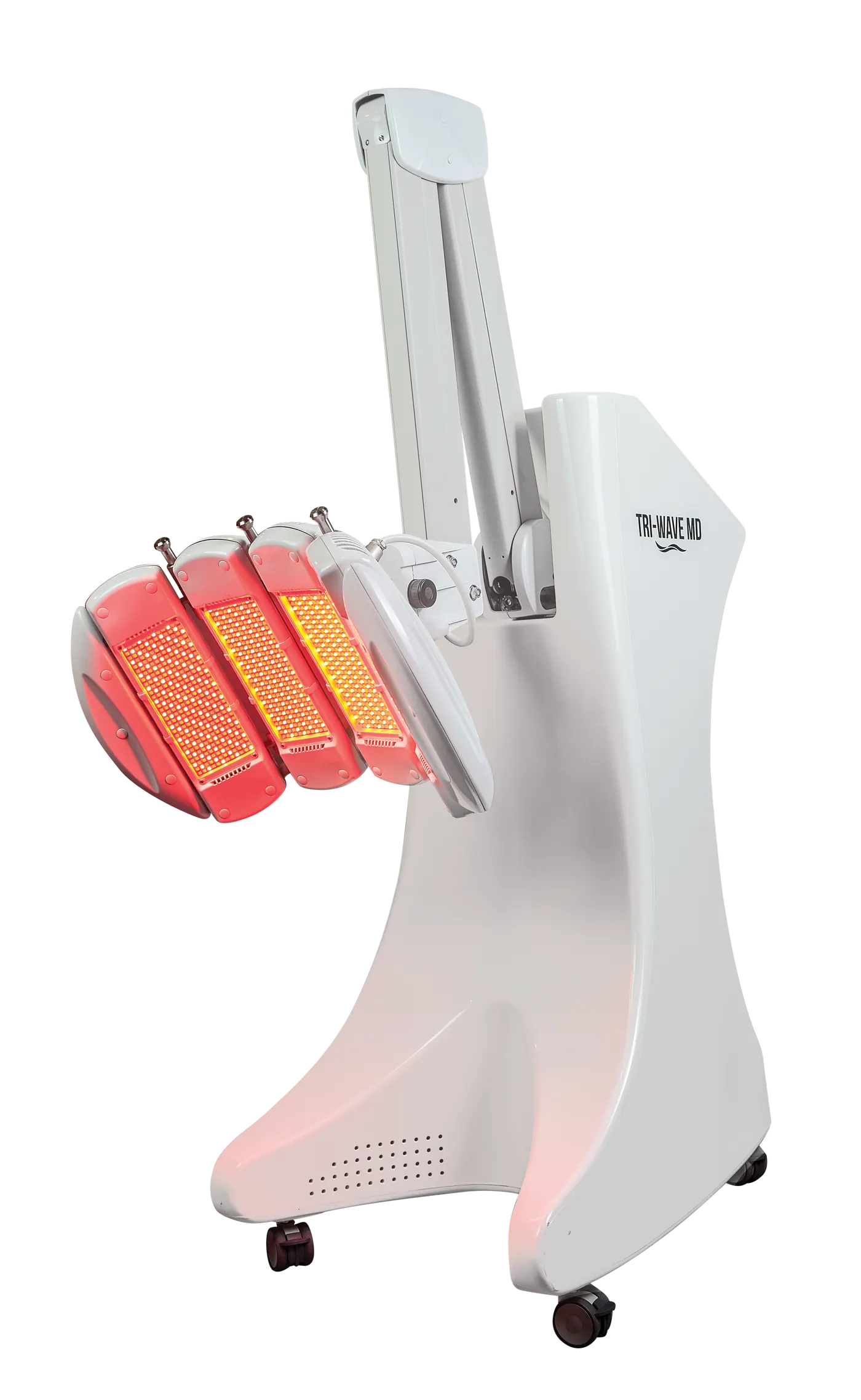 A light-based treatment device on a black background illustrating an archived health article at 23MD
