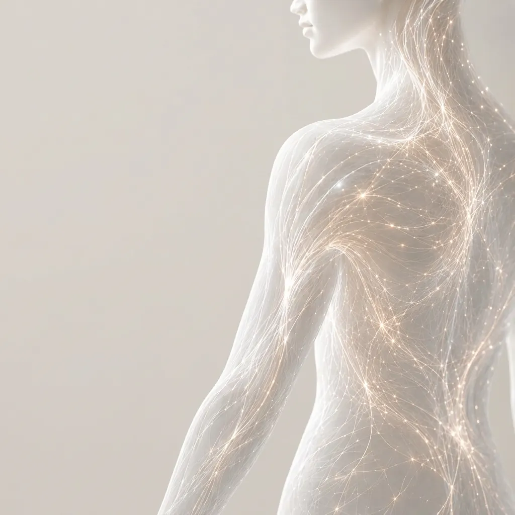 A translucent human figure illustrating hormonal and metabolic health in clinical care at 23MD