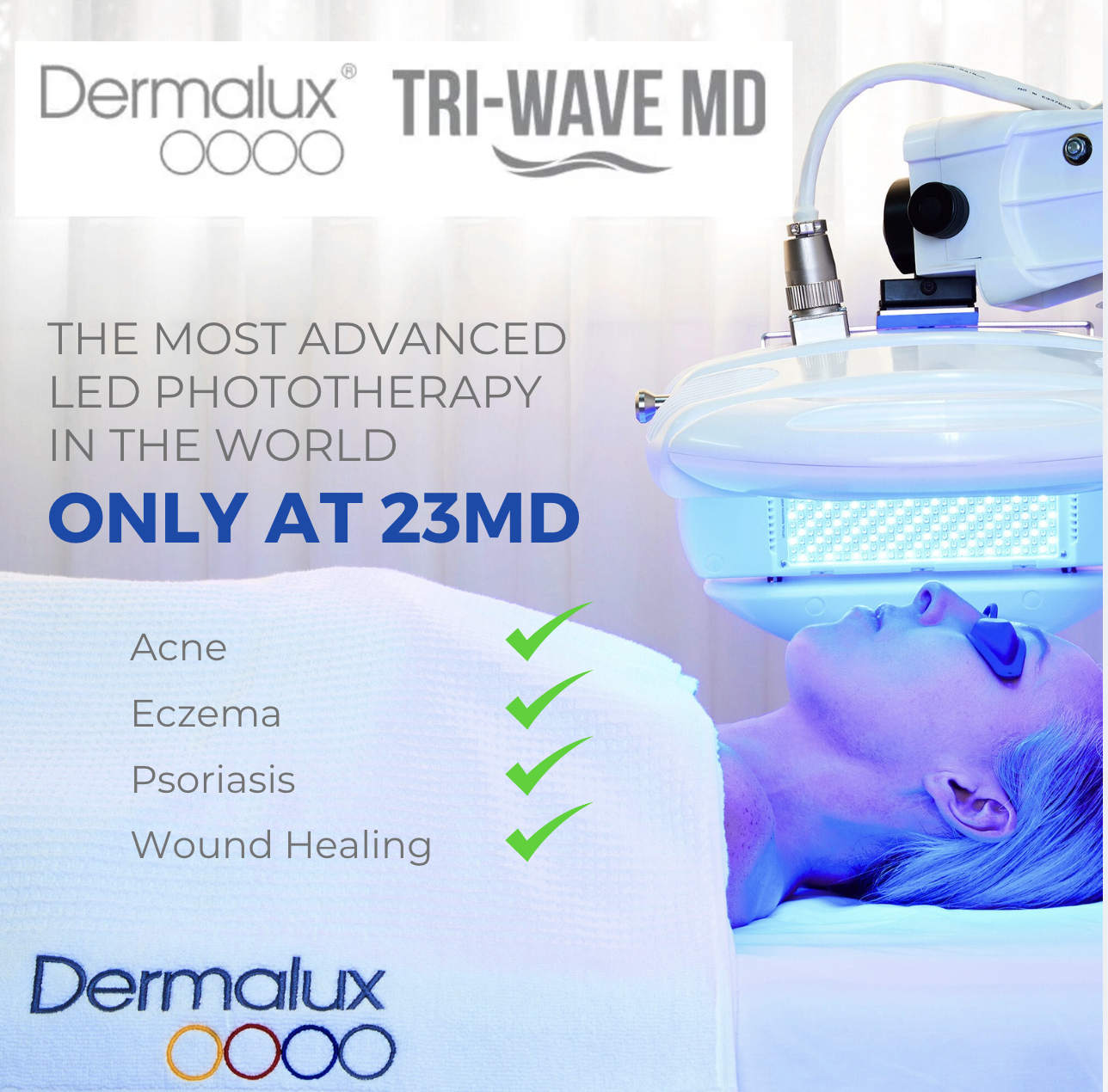 Psoriasis Treatments Using LED Light at 23MD Clinics