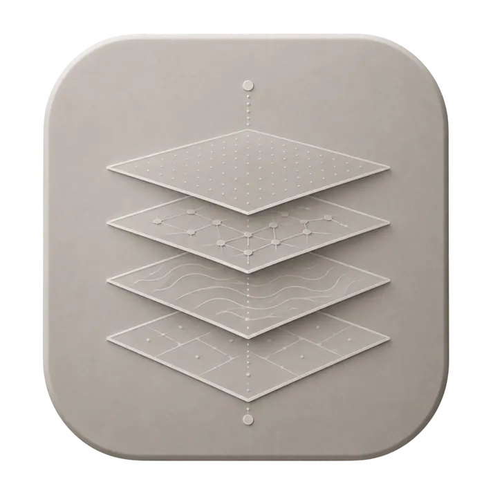 Layered tile icon representing the digital treatment combination planner at 23MD