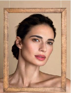 A framed portrait of a woman illustrating the facial skin considered for aesthetic treatment at 23MD