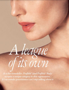 A woman's face beside editorial text illustrating the subject of regenerative aesthetic care at 23MD