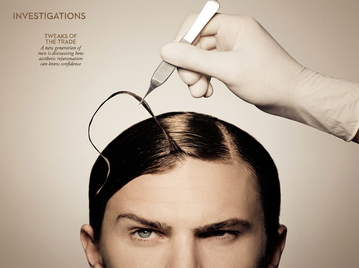 A gloved hand holding a device above a woman's forehead illustrating facial treatment at 23MD